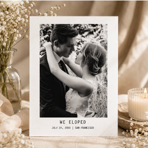 Carte Postale Faire-part de mariage simple et élégant avec texte