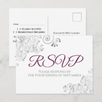 Faire-part de mariage simple et élégant Cassis arg