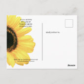 Carte postale Faire-part de mariage Sunflower Wate (Dos)