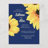 Carte postale Faire-part de mariage Sunflower Wate (Devant)