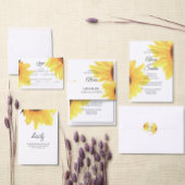 Carte postale Faire-part de mariage Sunflower Wate
