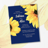 Carte postale Faire-part de mariage Sunflower Wate
