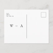 Carte Postale Faire-part de mariage texte simple B/N (Dos)