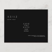 Carte Postale Faire-part de mariage texte simple B/N (Devant)