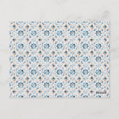 Carte Postale Faire-part de mariage Tuscany Tile Coastal Italian (Dos)