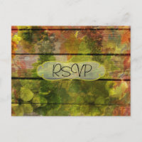 Faire-part de mariage vintage automne avec photo e