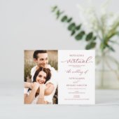 Carte Postale Faire-Part de Mariage Virtuel avec Photo (Debout devant)