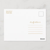 Carte Postale Faire-part de mariage virtuel simple et élégant (Dos)