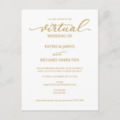 Carte Postale Faire-part de mariage virtuel simple et élégant (Devant)