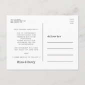 Carte Postale faire-part de mise à jour de la date mariage (Dos)