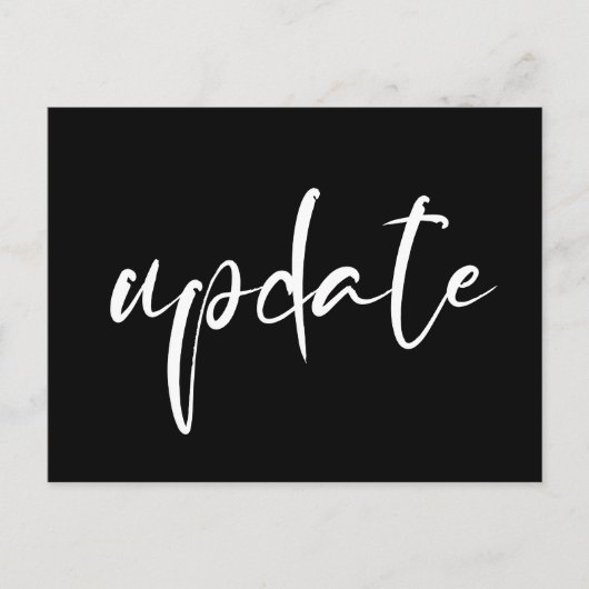 Carte Postale faire-part de mise à jour de la date mariage (Devant)