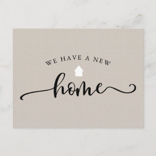 Carte Postale Faire-part de mouvement de calligraphie minimalist