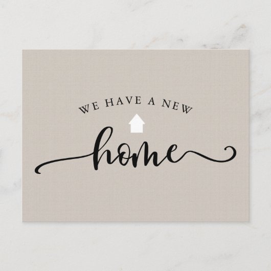 Carte Postale Faire-part de mouvement de calligraphie minimalist (Devant)