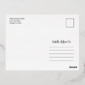 Carte postale Faire-part de naissance à cadre d'ar (Verso)