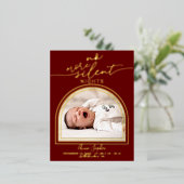 Carte postale Faire-part de naissance à cadre d'ar (Debout devant)