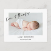 Carte Postale Faire-part de naissance à calligraphie de paysage  (Devant)