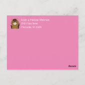 Carte Postale Faire-part de naissance à cheval (Dos)