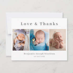 Carte Postale Faire-part de naissance, amour et remerciements él