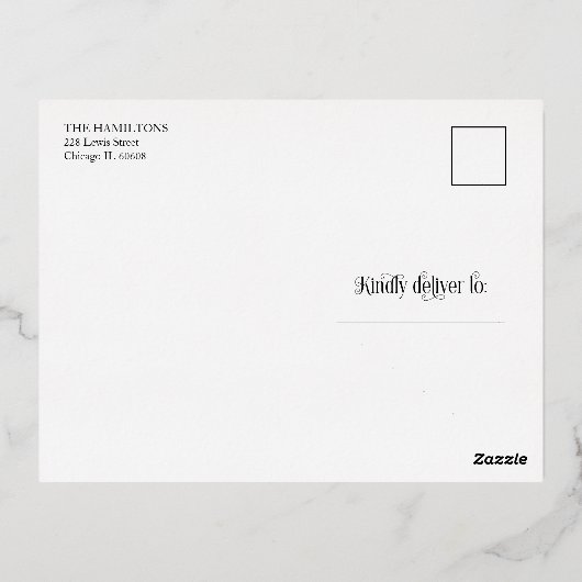 Carte postale Faire-part de naissance Arch Frame (Verso)