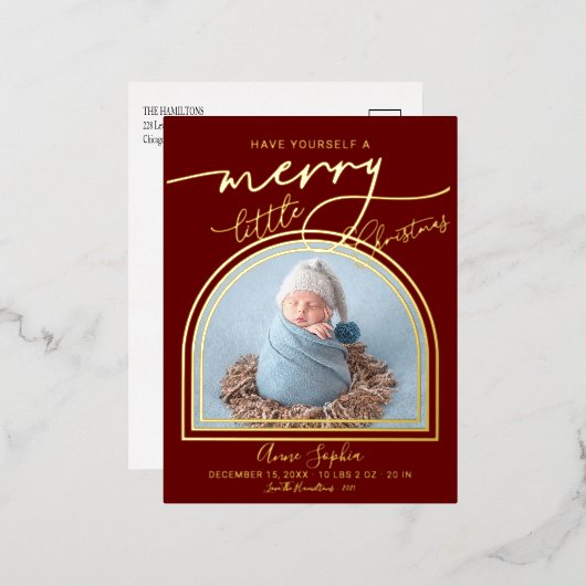 Carte postale Faire-part de naissance Arch Frame (Recto/Verso)