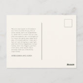 Carte Postale Faire-part de naissance automne simple (Dos)