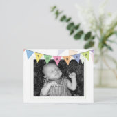 Carte postale Faire-part de naissance bébé (Debout devant)