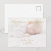 Carte postale Faire-part de naissance bébé (Devant / Derrière)