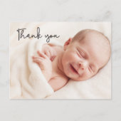 Carte Postale Faire-part de naissance bébé écriture manuscrite m (Devant)