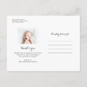 Carte Postale Faire-part de naissance bébé remerciement neutre m (Dos)