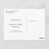 Carte postale Faire-part de naissance Calligraphie (Dos)