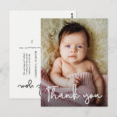 Carte Postale Faire-part de naissance de Baby shower photo verti (Devant / Derrière)