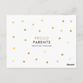 Carte Postale Faire-part de naissance de bébé avec écriture mign (Dos)