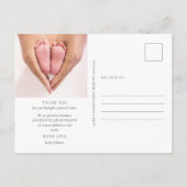 Carte Postale Faire-Part de Naissance de Bébé avec Feuillage Rem (Dos)
