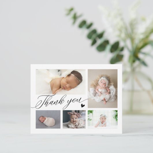 Carte Postale Faire part de naissance de bébé avec un script Mer (Debout devant)