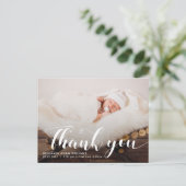 Carte Postale Faire-part de naissance de bébé avec un script Mer (Debout devant)