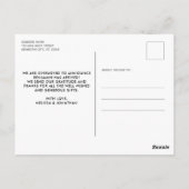 Carte Postale Faire-part de naissance de bébé élégant avec 4 pho (Dos)