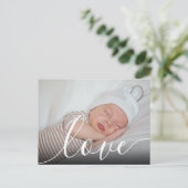 Carte Postale Faire-part de naissance de bébé moderne (Debout devant)