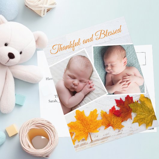 Carte Postale Faire-part de naissance de bébé pour l'Action de g