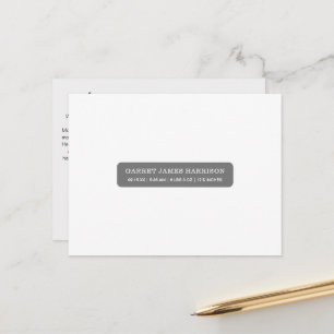 Carte Postale Faire-part de naissance de collage photo élégant