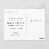 Carte Postale Faire-part de naissance de jumeaux photo Bleu & Ro (Dos)