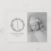 Carte postale faire-part de naissance de la couron (Devant / Derrière)