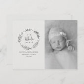 Carte postale faire-part de naissance de la couron (Devant / Derrière)