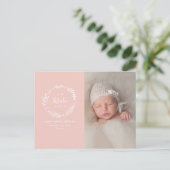 Carte postale faire-part de naissance de la couron (Debout devant)