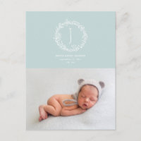 Faire-part de naissance de la couronne de fleurs