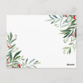 Carte Postale faire-part de naissance de vacances de noël (Dos)