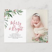 Carte Postale faire-part de naissance de vacances de noël (Devant)