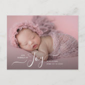 Carte Postale faire-part de naissance de vacances en lettres bla (Devant)