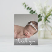 Carte Postale Faire-part de naissance et Merci bébé vertical (Debout devant)