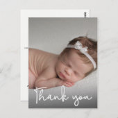 Carte Postale Faire-part de naissance et Merci bébé vertical (Devant / Derrière)