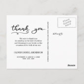 Carte Postale Faire-part de naissance Merci Décontracté (Dos)